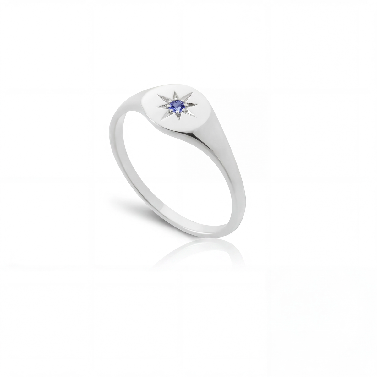 Mini Birthstone Signet Ring