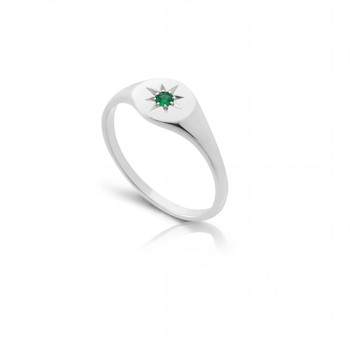 Mini Birthstone Signet Ring