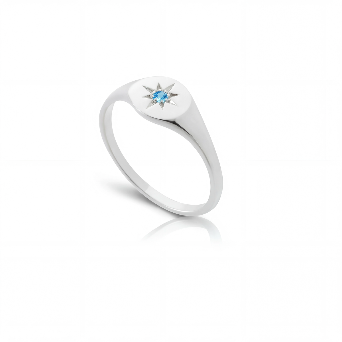 Mini Birthstone Signet Ring