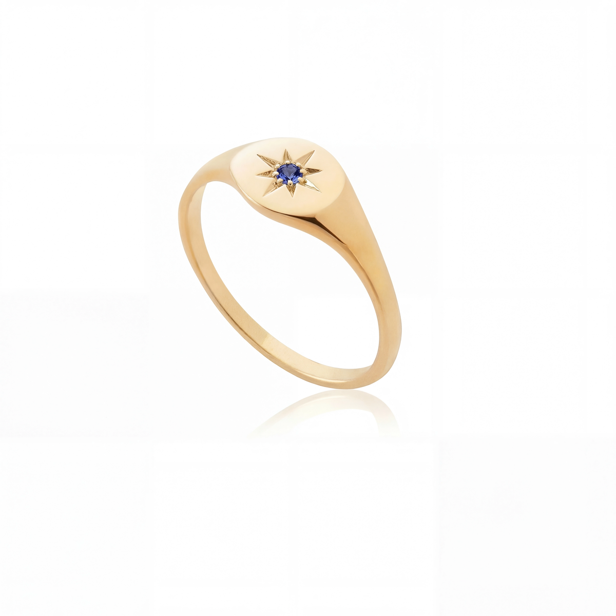 Mini Birthstone Signet Ring