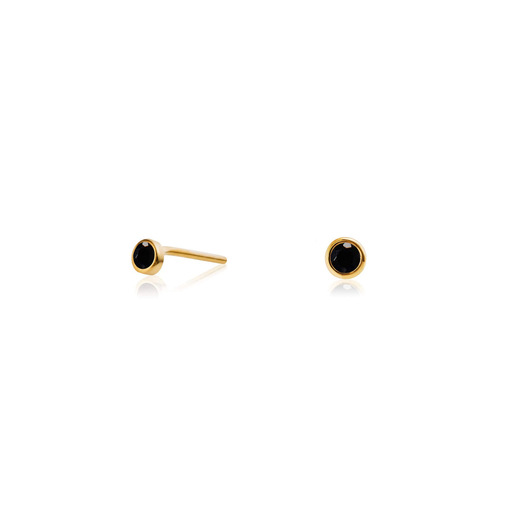 Zia Rise Midnight Gold Studs