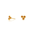 Zia Trio Shine Gold Studs