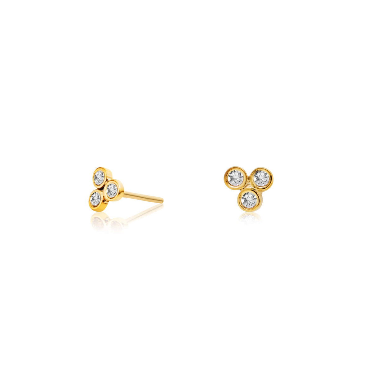 Zia Trio Gold Studs