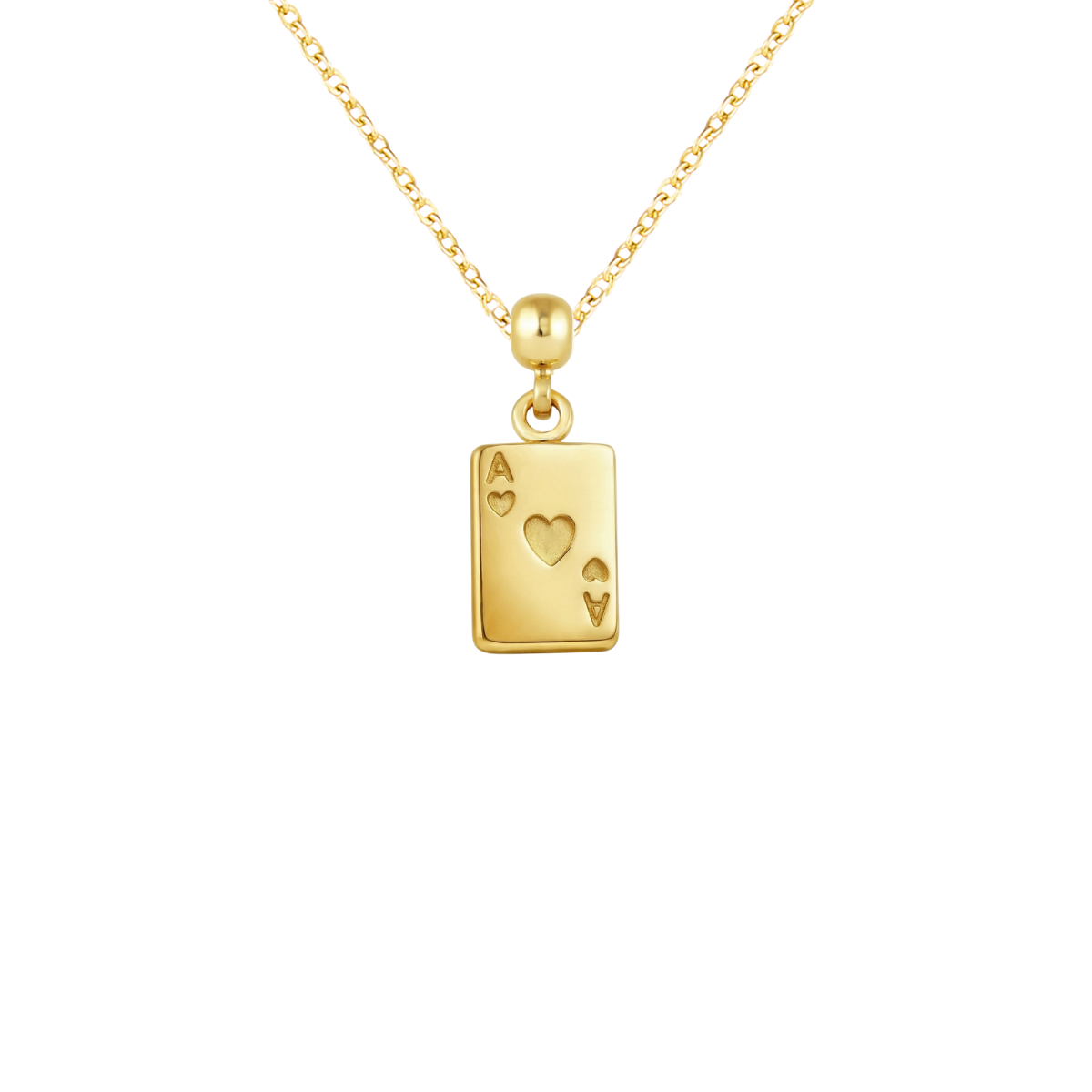 Ace of Hearts Gold Plated Charm