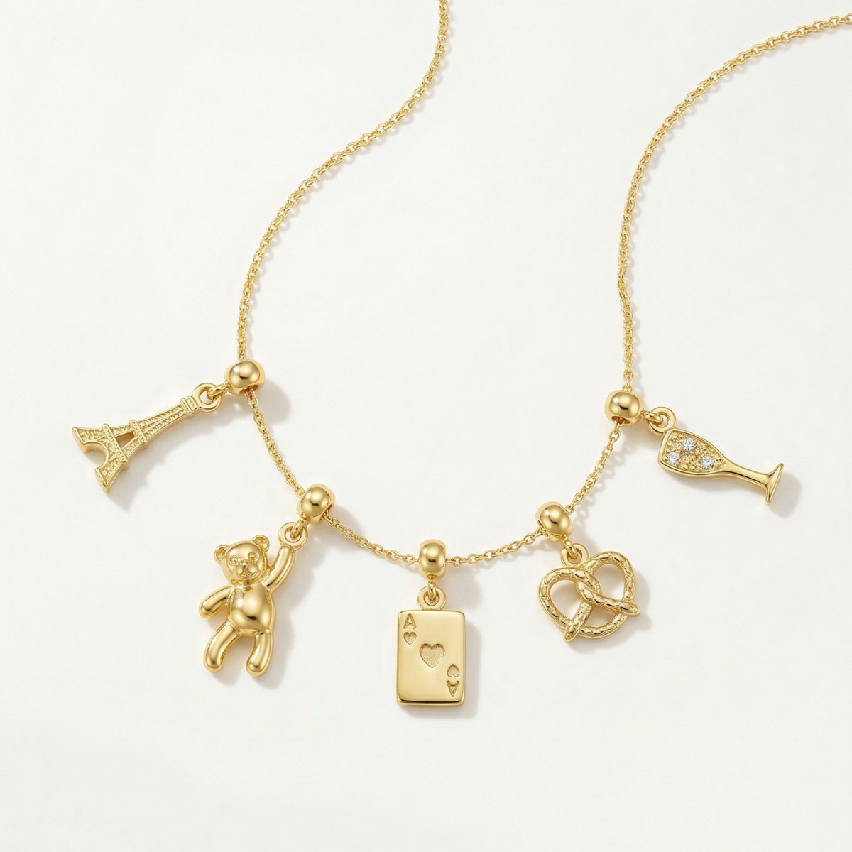 Ace of Hearts Gold Plated Charm