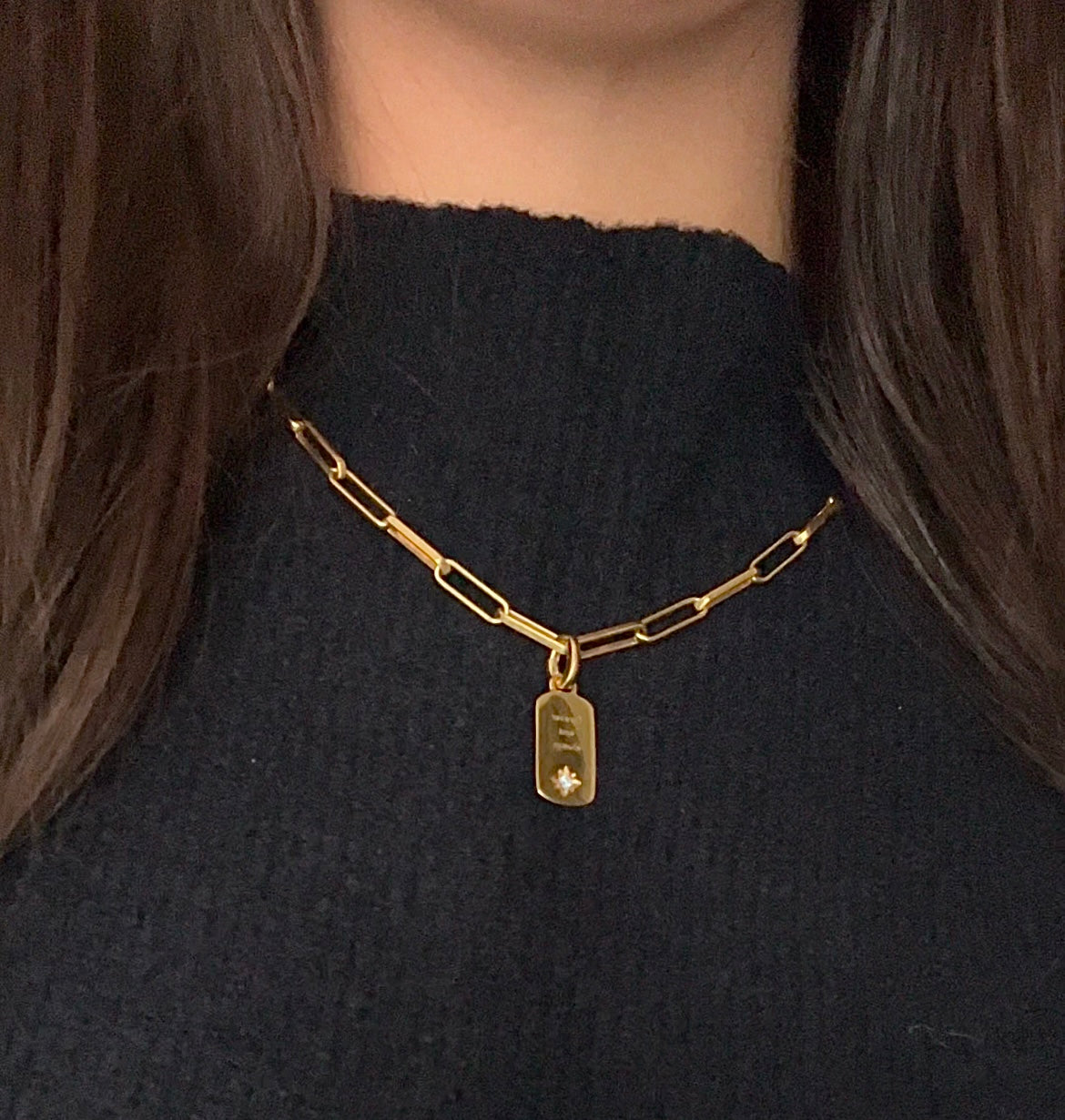 Birthstone Tag Gold Plated Clip Charms