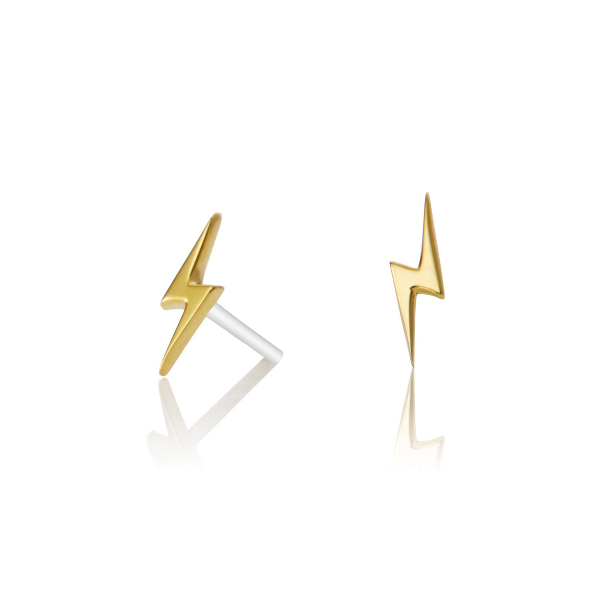 Tiny Lightning Bolt Studs