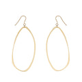 Large Oval Brass Earrings