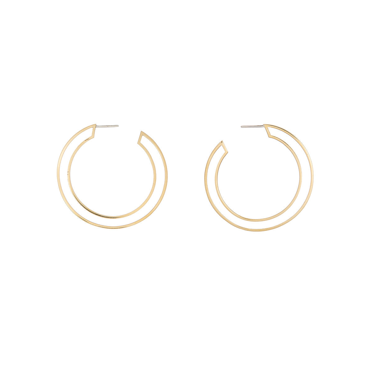 Circle Frame Brass Hoops | Circle Frame Brass Hoops | ORA Jewellery