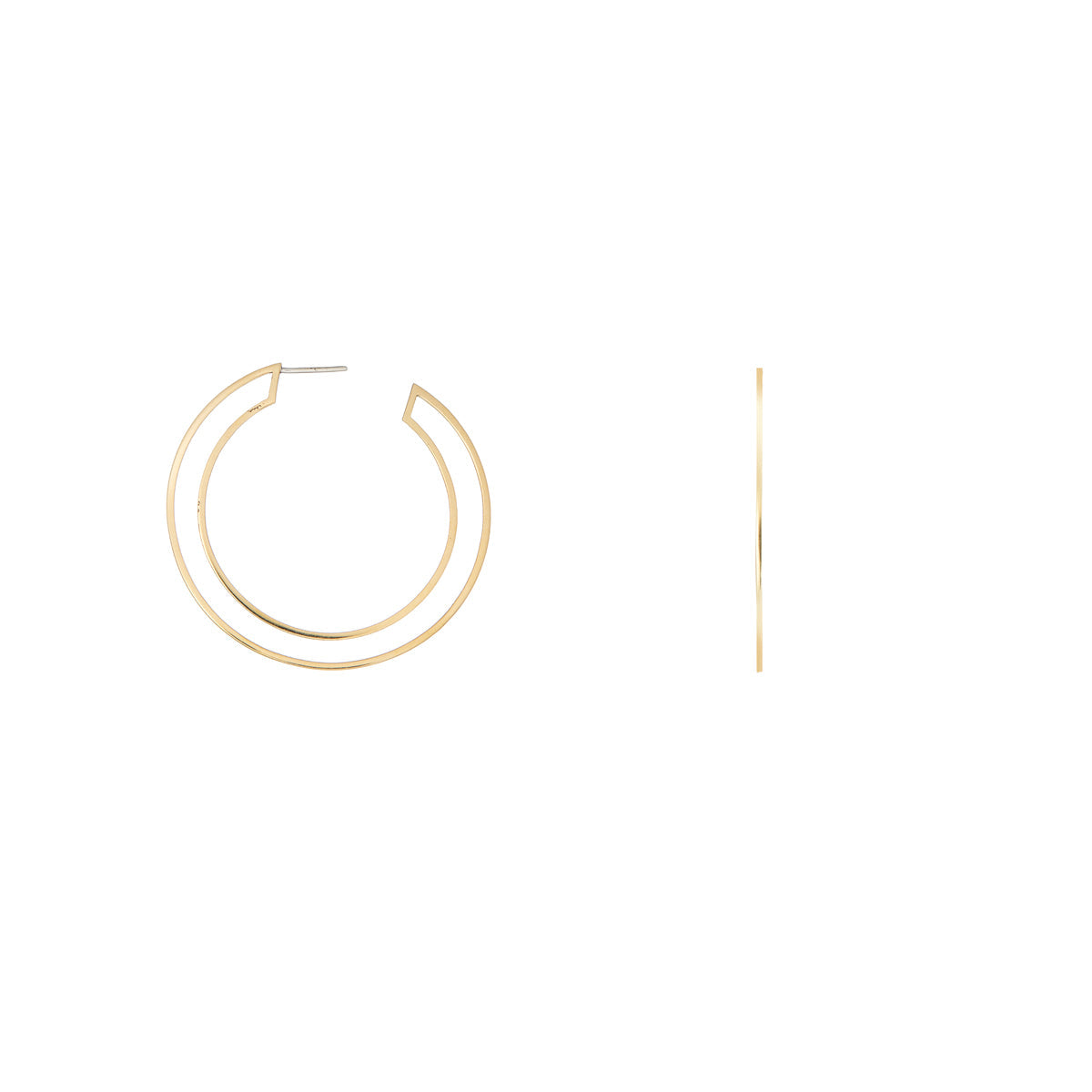 Circle Frame Brass Hoops | Circle Frame Brass Hoops | ORA Jewellery