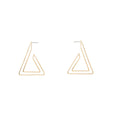 Triangle Frame Brass Hoops