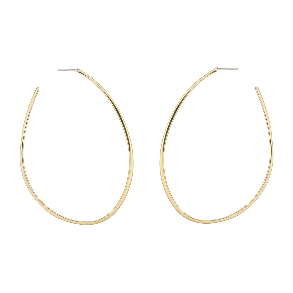 Large Rounded Brass Hoops