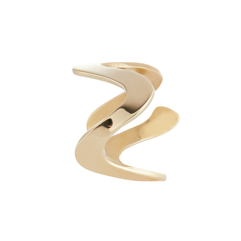Wide Wave Ring