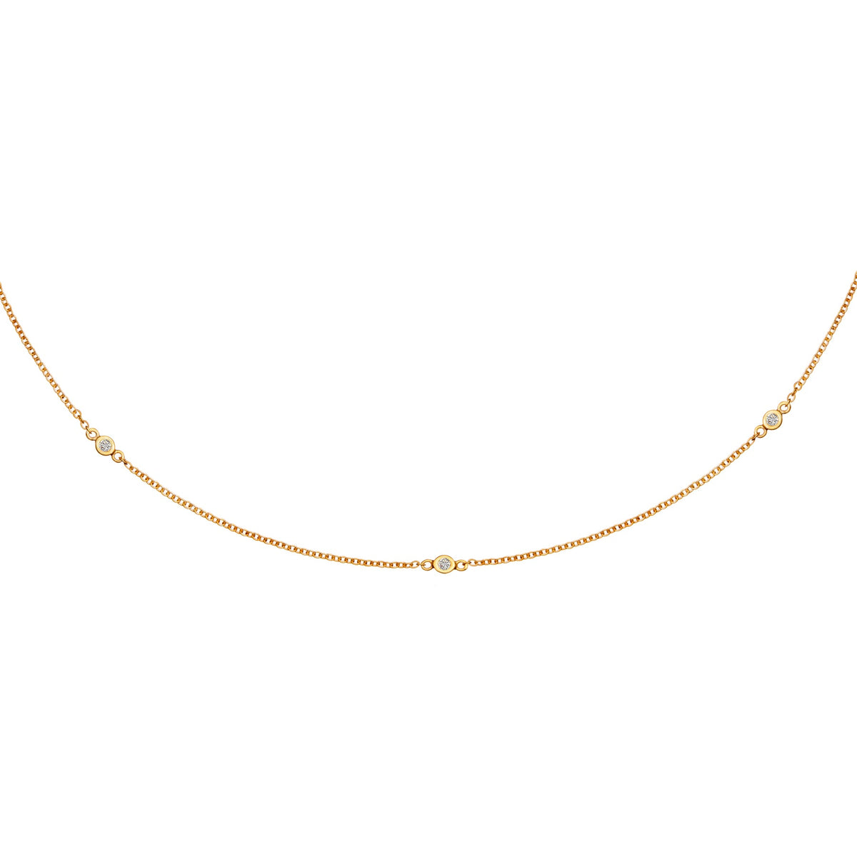 Zia Trio Gold Necklace