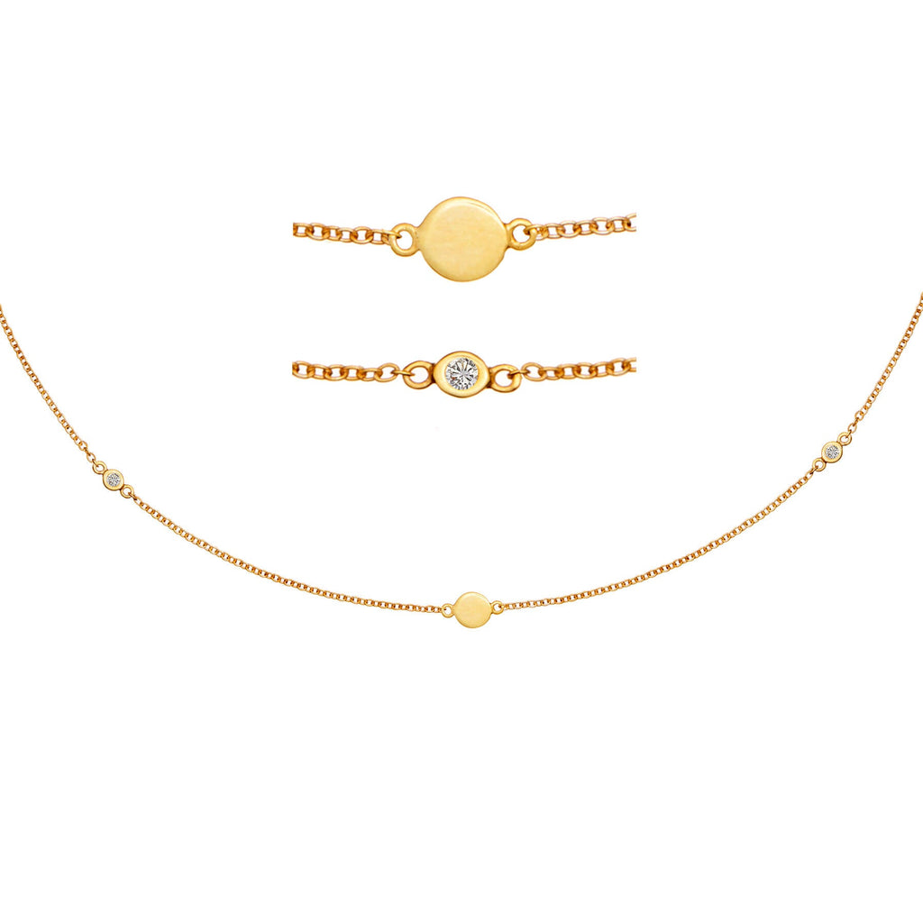 Skara Gold Gem Necklace