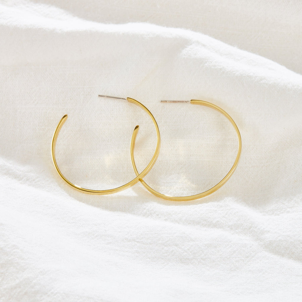 Large Brass Hoops