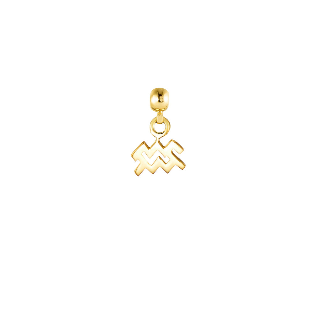 Aquarius 9ct Gold Charm
