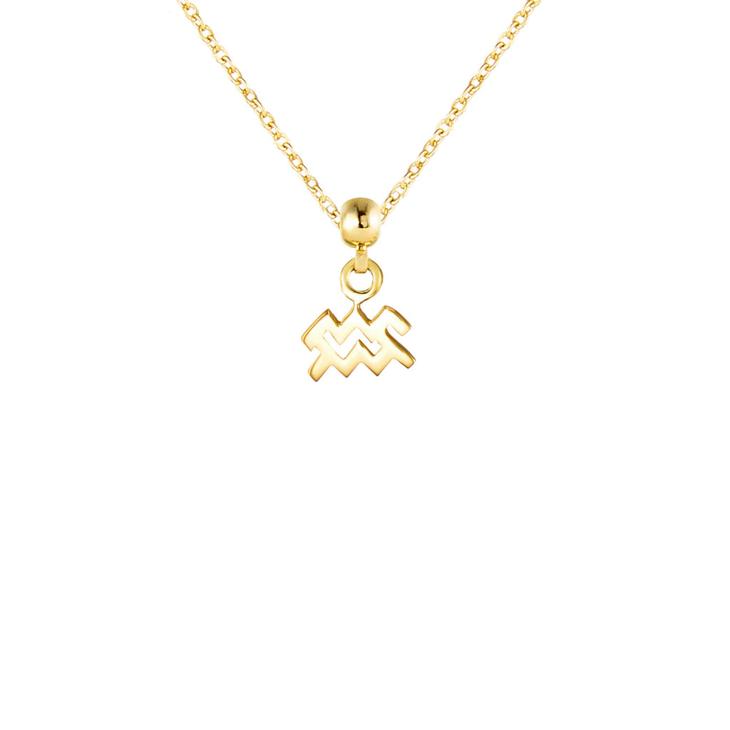 Aquarius 9ct Gold Charm