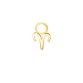 Aries Gold Single Hoop Charm