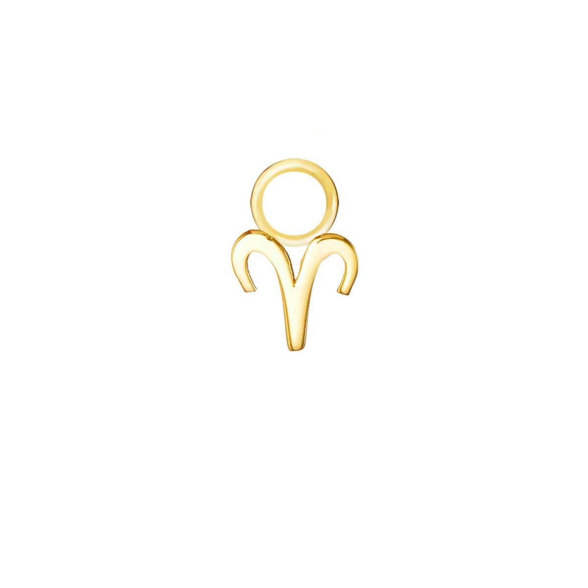 Aries Gold Single Hoop Charm