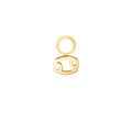 Cancer Gold Single Hoop Charm