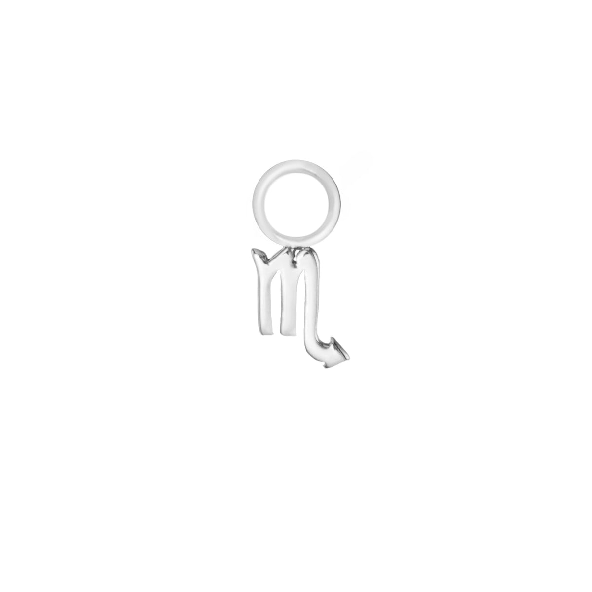 Scorpio Silver Single Hoop Charm