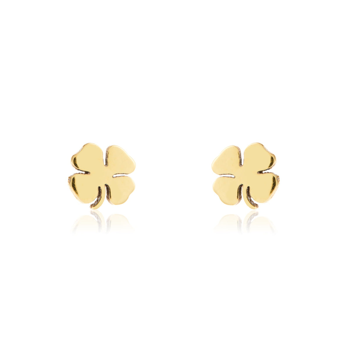 Tiny Four Leaf Clover Studs