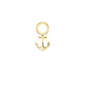 Anchor Gold Single Hoop Charm