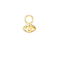 Evil Eye Gold Single Hoop Charm