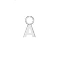 Letter Silver Single Hoop Charm