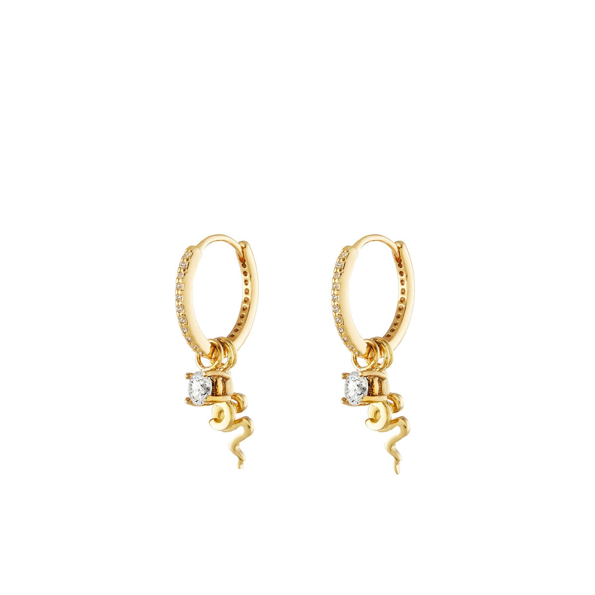 Apple Gold Single Hoop Charm