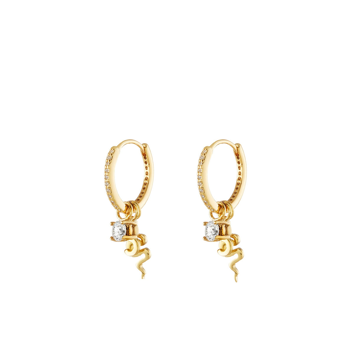 Africa Gold Single Hoop Charm