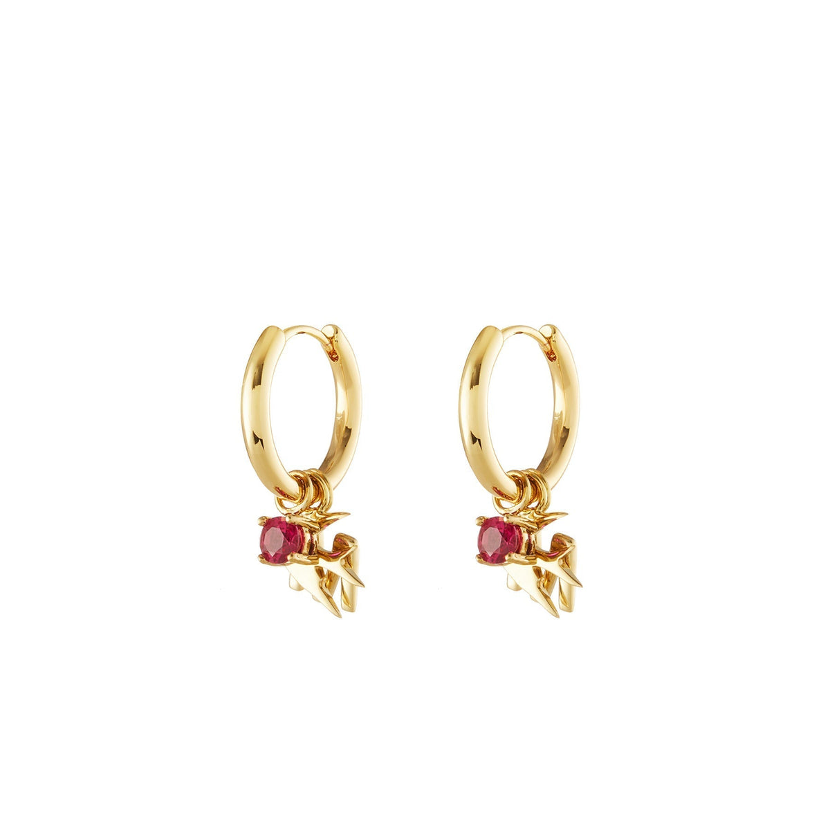 Aries Gold Single Hoop Charm