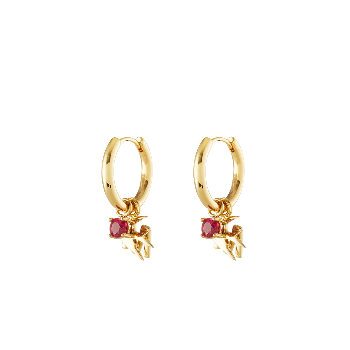 Africa Gold Single Hoop Charm