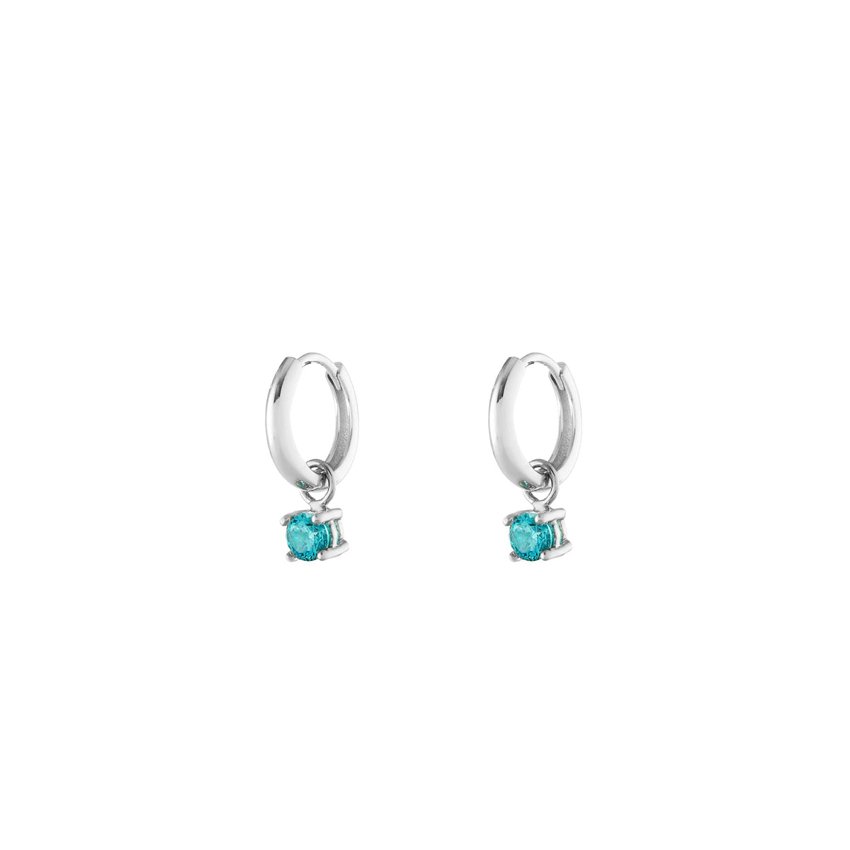 Aries Silver Single Hoop Charm