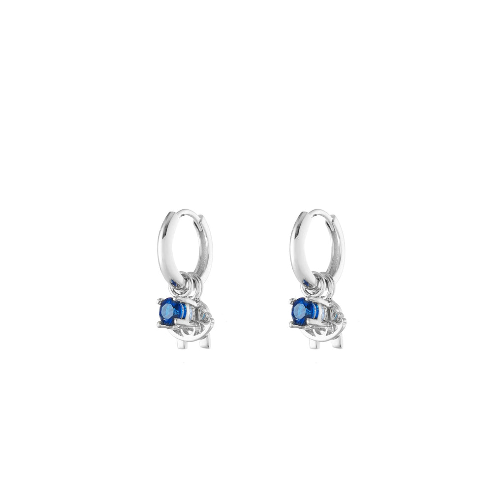 Star & Crescent Silver Single Hoop Charm
