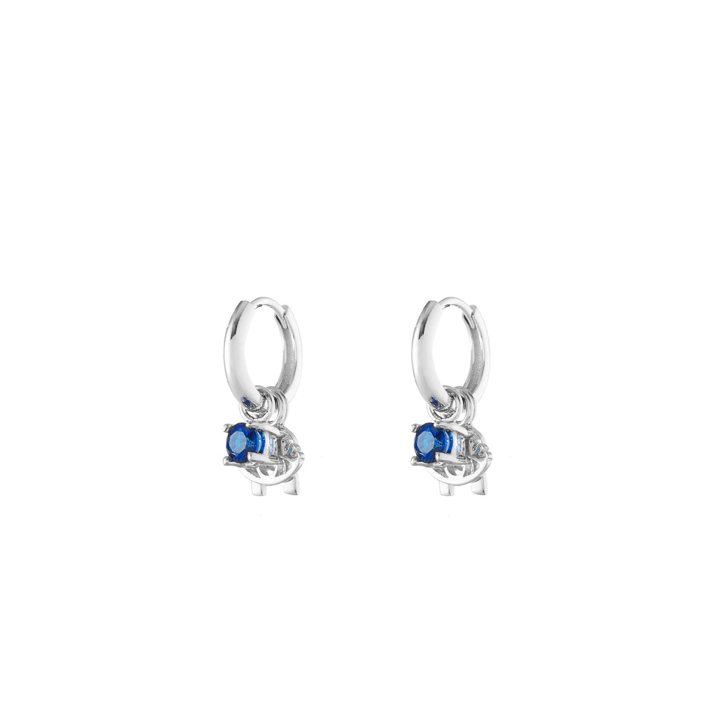 Cancer Silver Single Hoop Charm