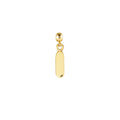Engravable Bar Gold Plated Charm