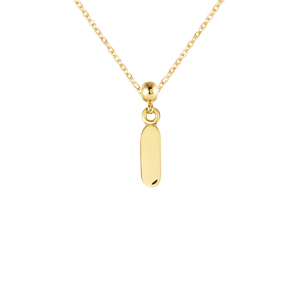 Engravable Bar Gold Plated Charm