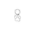 Cat Paw Silver Single Hoop Charm