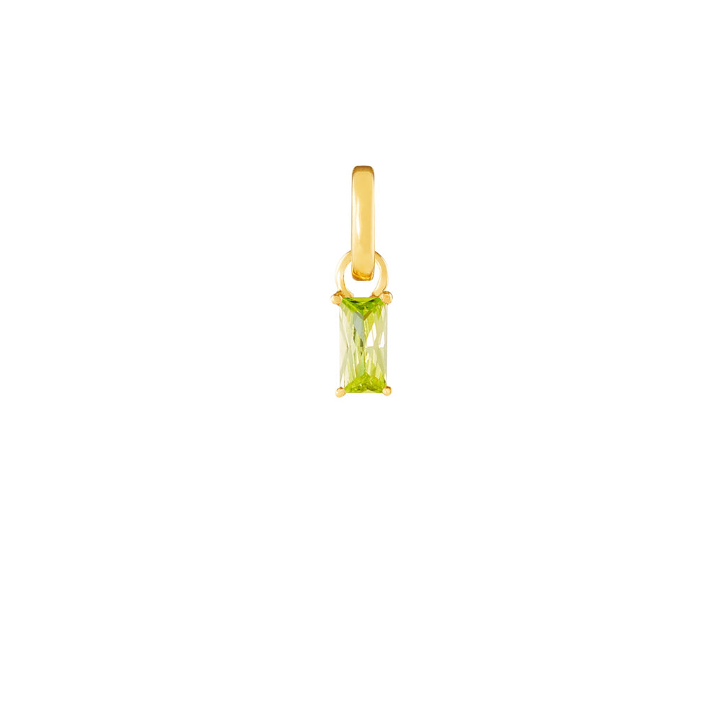 August Birthstone Gold Plated Clip Charm