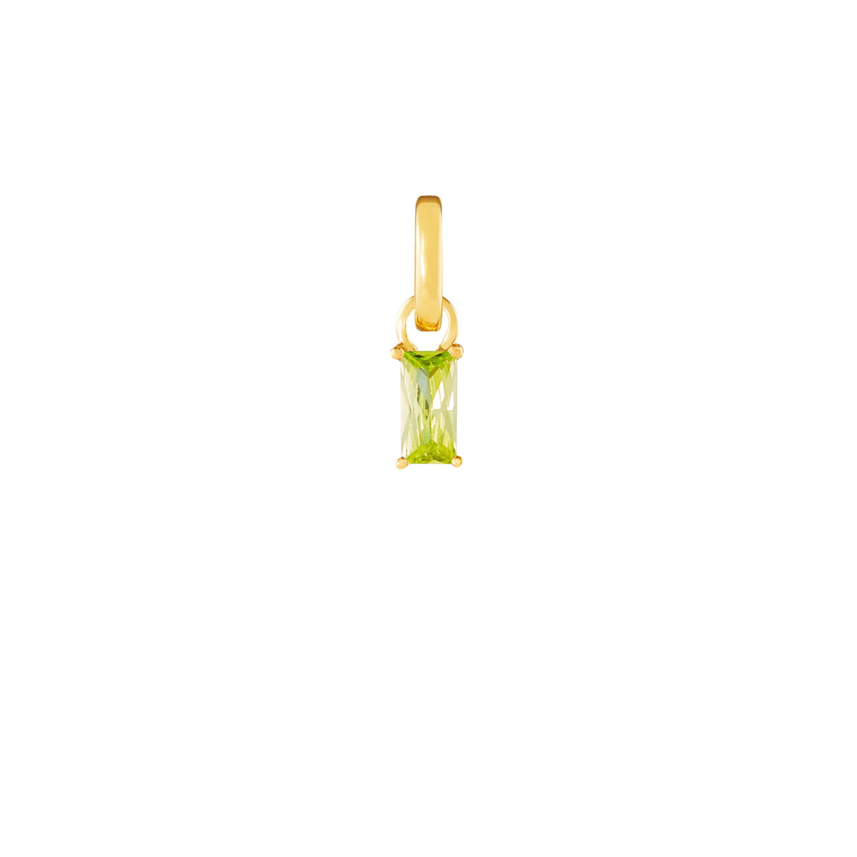 August Birthstone Gold Plated Clip Charm