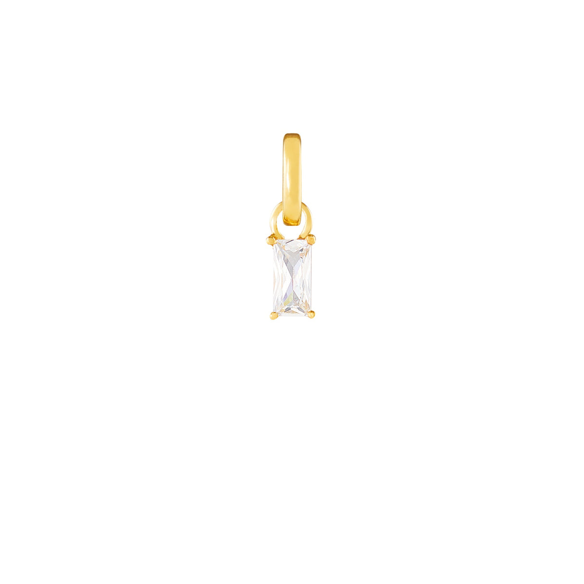 April Birthstone Gold Plated Clip Charm