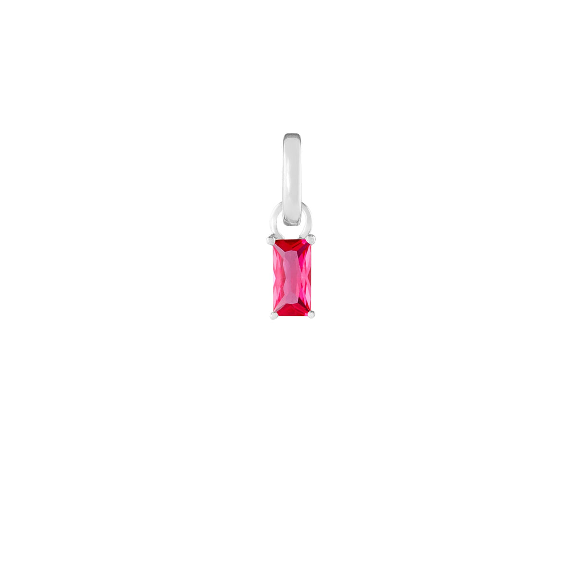 July Silver Clip Charm