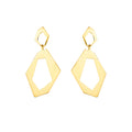Large Athena Statement Gold Plated Earrings