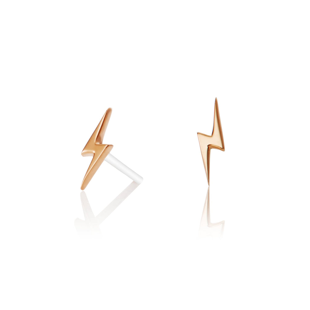 Tiny Lightning Bolt Studs