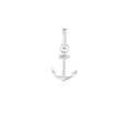 Anchor Silver Clip Charm