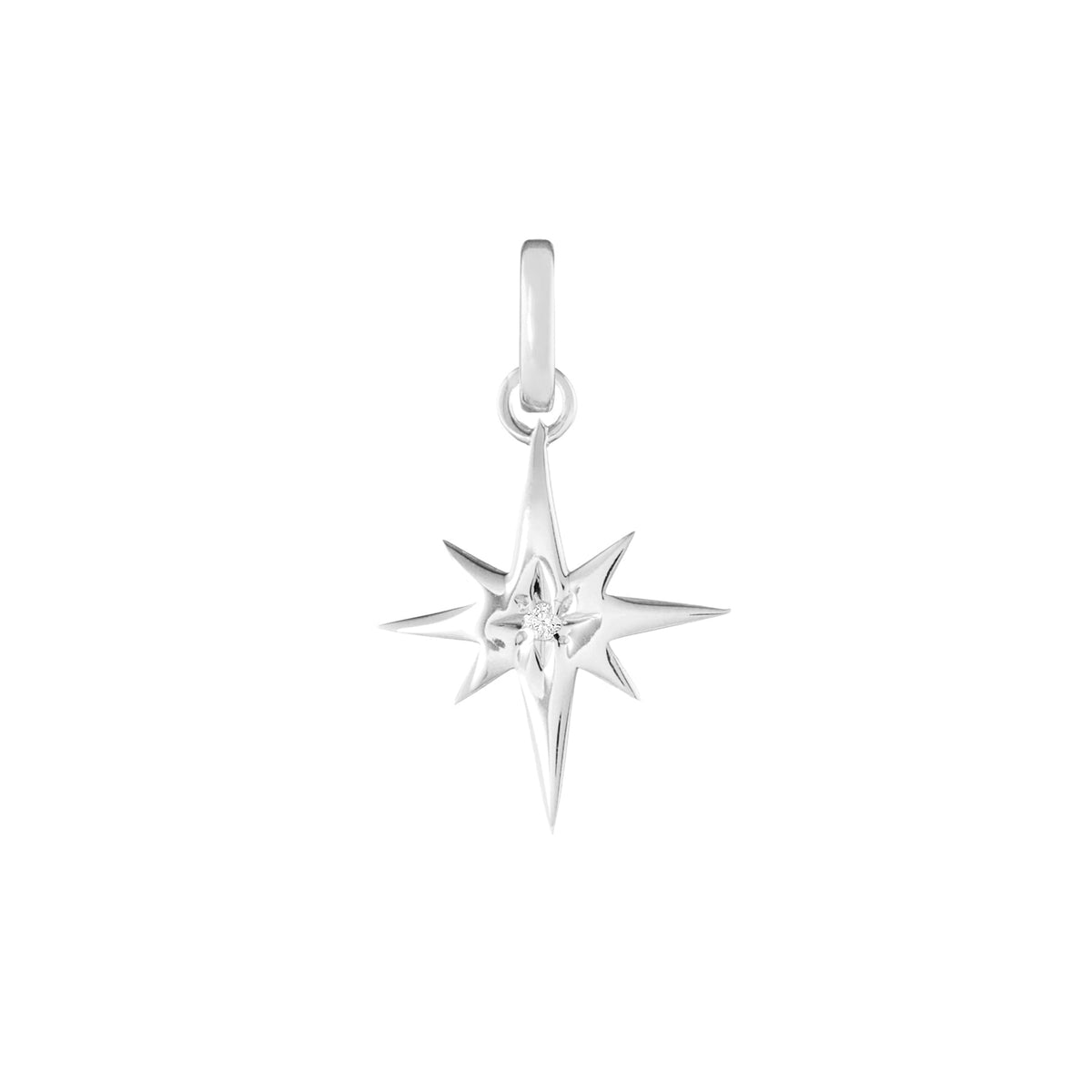 Starburst Silver Clip Charm