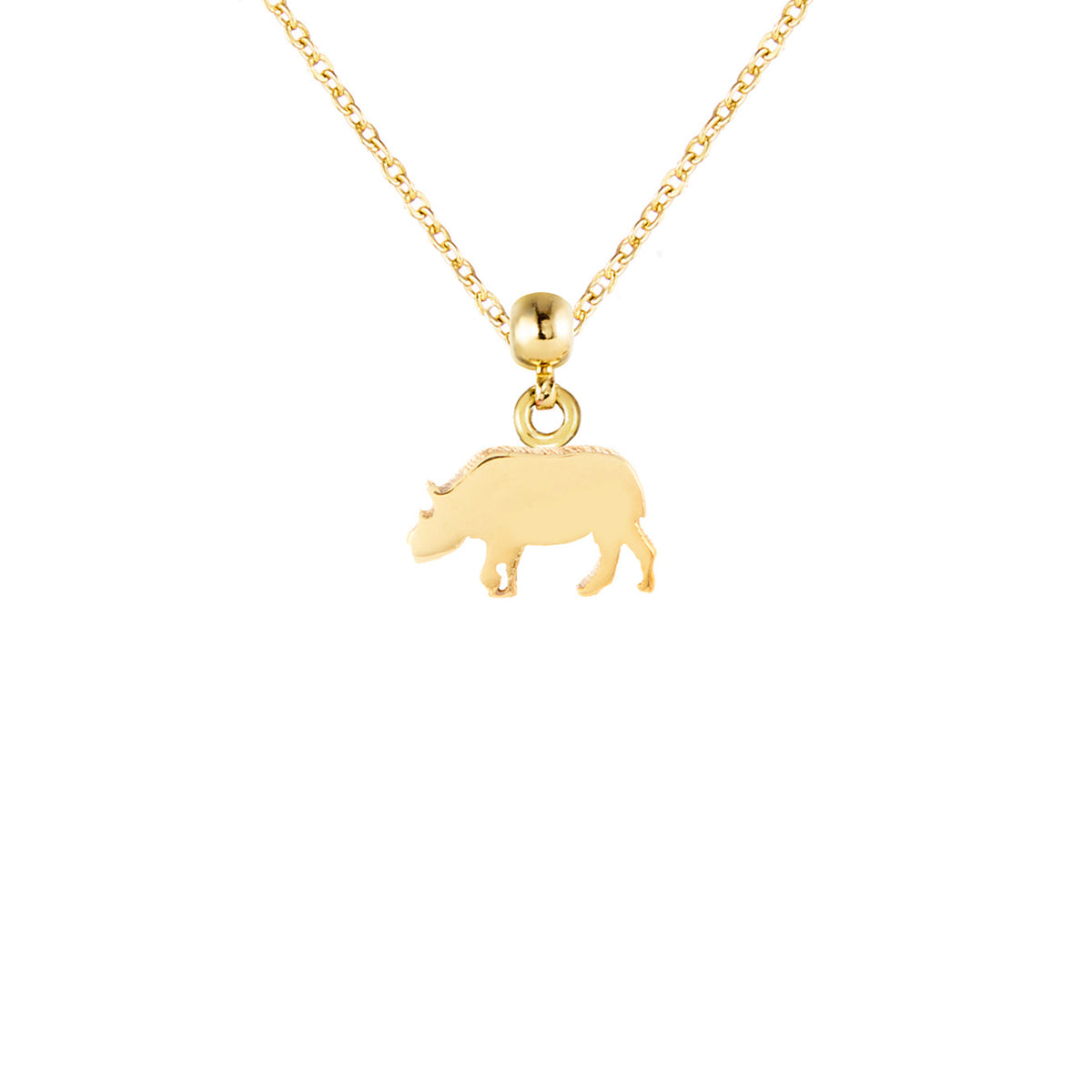 Rhino Gold Plated Charm