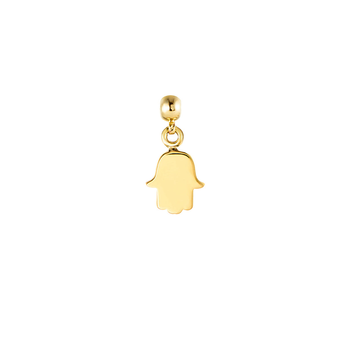 Solid Hamsa Gold Plated Charm